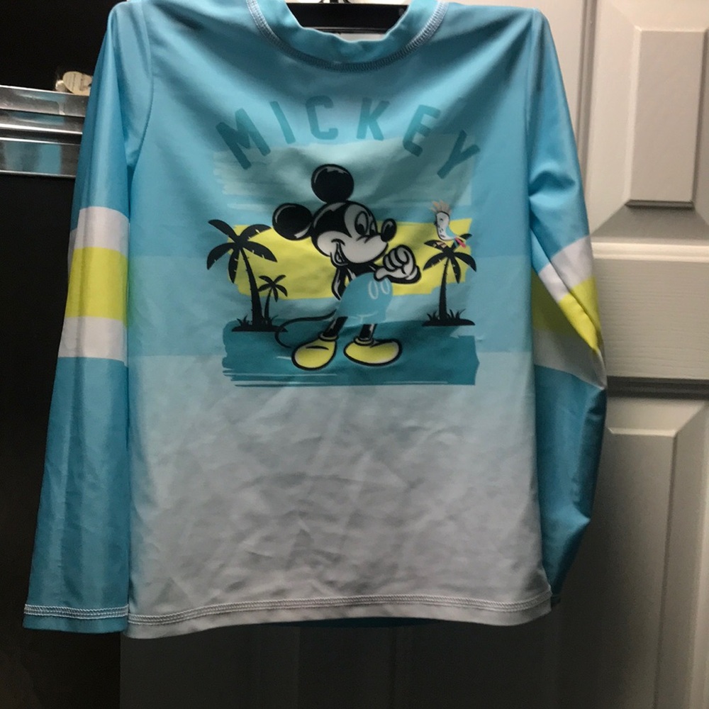 Disney Mickey Blue Kids Rash Guard Top